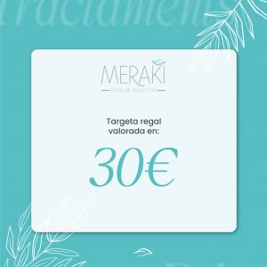 Targeta regal valorada en 30€